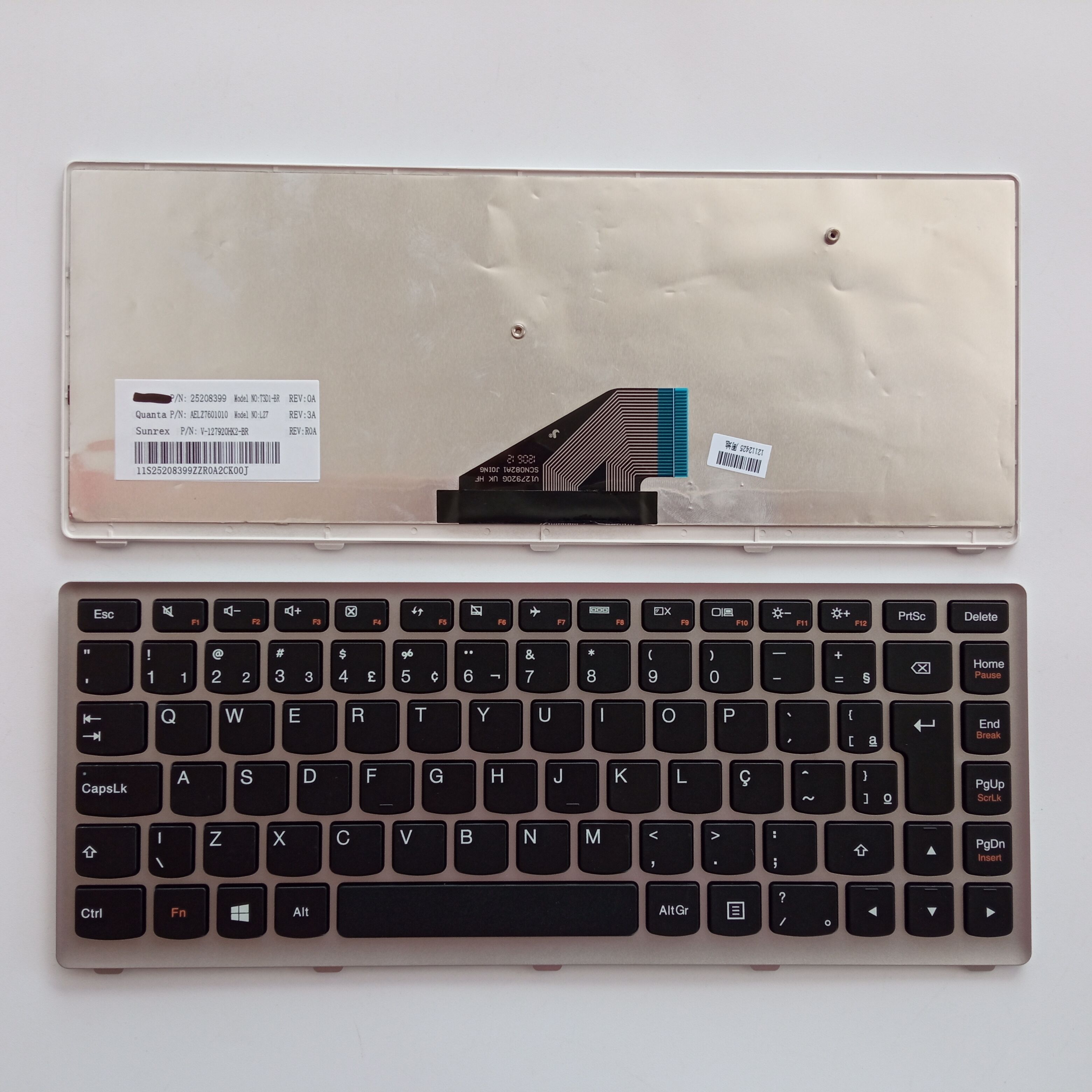 Picture of New Replacement Laptop Keyboard For LENOVO U310 SILVER FRAME BLACK BR Layout